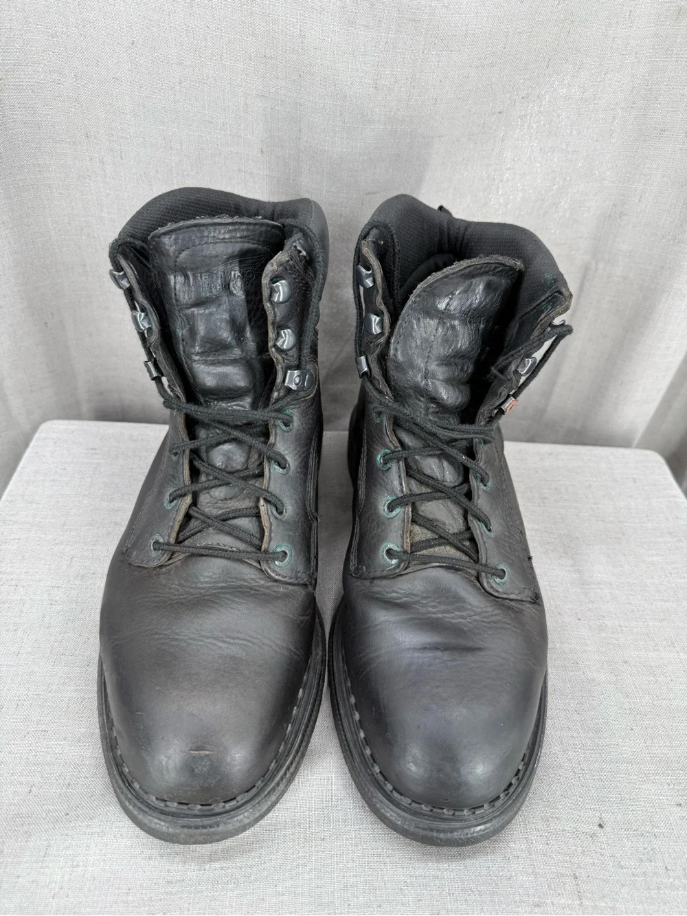 Red Wing 2223 Black Steel Toe Work Safety Boots Sz 10 2008 Made in USA